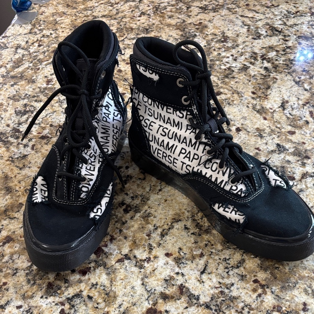 Converse Black and White High-Top Sneakers